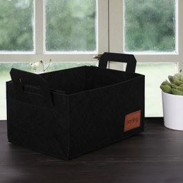 Aberto Design 6267 Organizador de Escritorio Negro Fieltro 30 x 20 x 15 cm